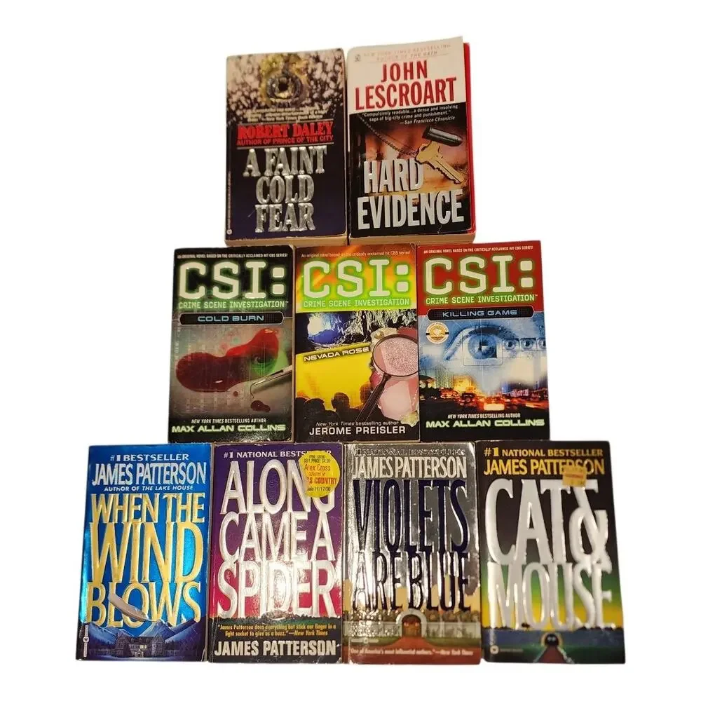 Thriller Crime Mystery Paperback Book Bundle Books CSI Patterson
